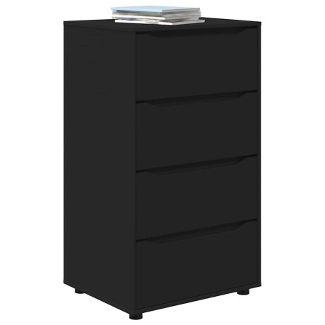 vidaXL Opslagkasten Zwart 60 x 48 x 105 cm Bewerkt hout afbeelding3 - 1