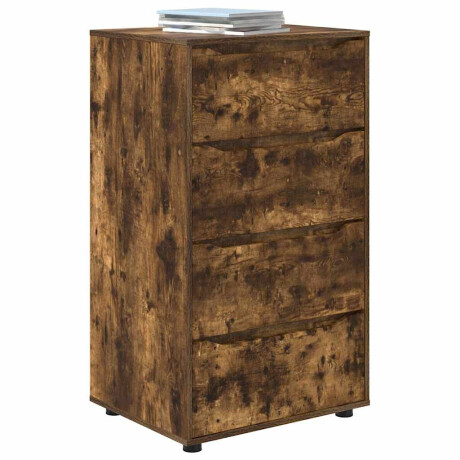 vidaXL Opslagkasten Gerookt eiken 60 x 48 x 105 cm Bewerkt hout afbeelding3 - 1