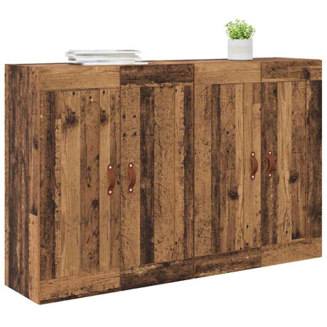 vidaXL Wandkast 2 pcs Oudhout 69,5 x 34 x 90 cm Bewerkt hout afbeelding3 - 1