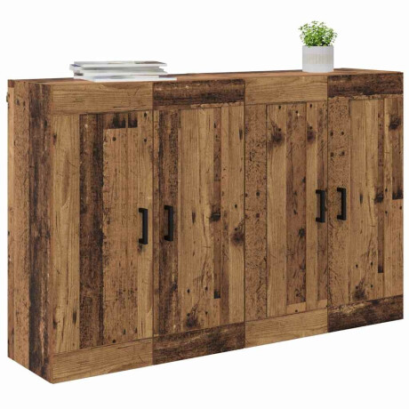 vidaXL Wandkast 2 pcs Oudhout 69,5 x 34 x 90 cm Bewerkt hout afbeelding3 - 1