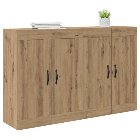 vidaXL Wandkasten 2 pcs Artisan Eiken 69,5 x 34 x 90 cm Bewerkt hout afbeelding3 - 1