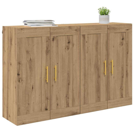 vidaXL Wandkast 2 pcs Artisan Eiken 69,5 x 34 x 90 cm Bewerkt hout afbeelding3 - 1