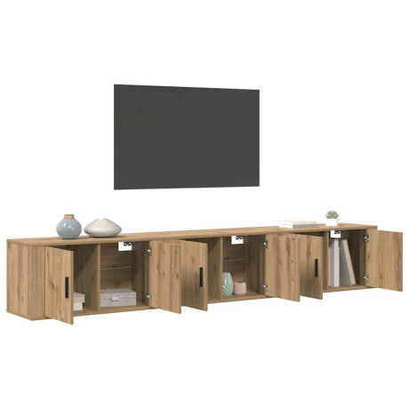 vidaXL Wandtv-kast Set 3 pcs Artisan Eiken 80 x 34,5 x 40 cm afbeelding3 - 1