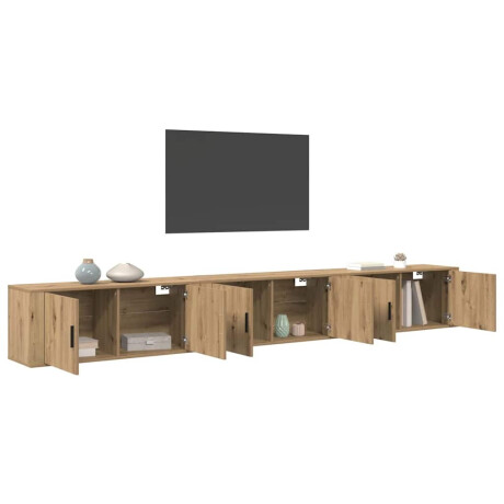vidaXL Wandtv-kast Set 3 pcs Artisan Eiken 100 x 34,5 x 40 cm afbeelding3 - 1