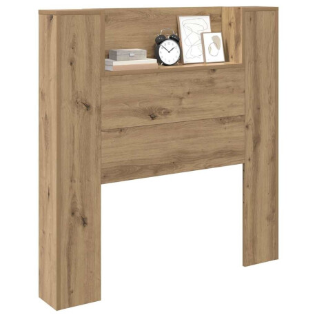vidaXL Hoofdbord Artisan Eiken 100 x 15 x 103,5 cm Bewerkt hout afbeelding3 - 1