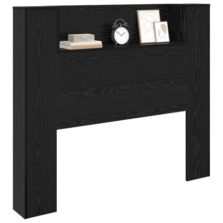 vidaXL Hoofdbord Zwart Eiken 120 x 15 x 103,5 cm Bewerkt hout afbeelding3 - 1