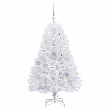 vidaXL Kunstmatige Inklapbare Kerstboom Wit 120 cm PVC en Staal afbeelding3 - 1