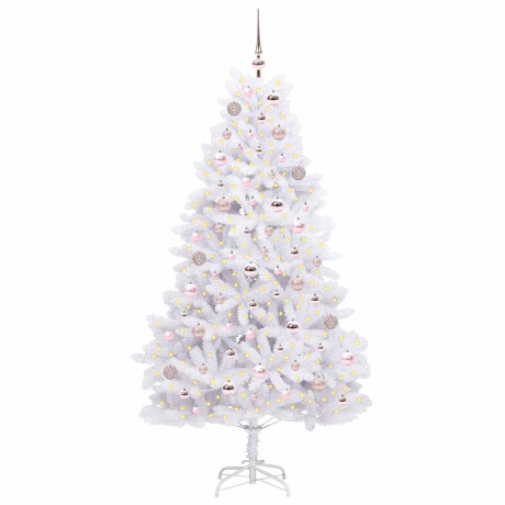 vidaXL Kunstmatige Inklapbare Kerstboom Wit 180 cm PVC en staal afbeelding3 - 1