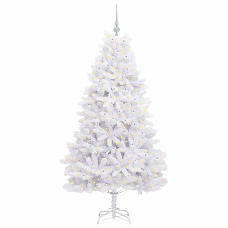 vidaXL Kunstmatige Inklapbare Kerstboom Wit 180 cm PVC en staal afbeelding3 - 1