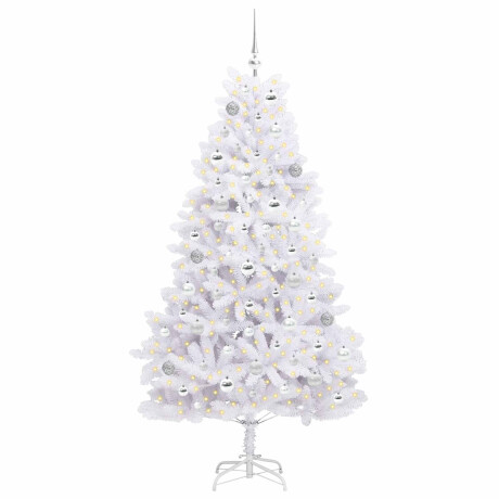 vidaXL Kunstmatige Inklapbare Kerstboom Wit 180 cm PVC en staal afbeelding3 - 1