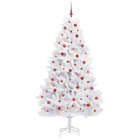 vidaXL Kunstmatige Inklapbare Kerstboom Wit 240 cm PVC en staal afbeelding3 - 1