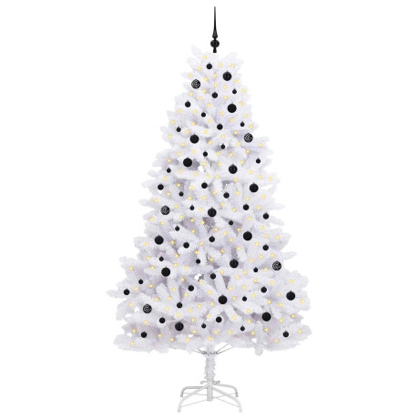 vidaXL Kunstmatige Inklapbare Kerstboom Wit 240 cm PVC en staal afbeelding3 - 1