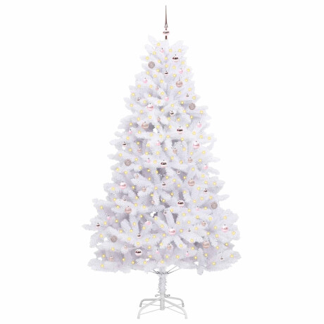 vidaXL Kunstmatige Inklapbare Kerstboom Wit 240 cm PVC en staal afbeelding3 - 1