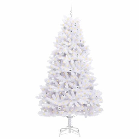 vidaXL Kunstmatige Inklapbare Kerstboom Wit 240 cm PVC en staal afbeelding3 - 1