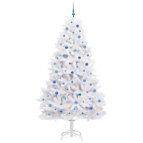 vidaXL Kunstmatige Inklapbare Kerstboom Wit 240 cm PVC en staal afbeelding3 - 1