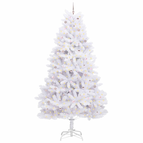 vidaXL Kunstmatige Inklapbare Kerstboom Wit 300 cm PVC en staal afbeelding3 - 1