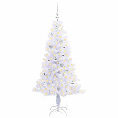 vidaXL Kunstkerstboom met 150 LED Wit 150 cm PVC en Staal afbeelding3 - 1
