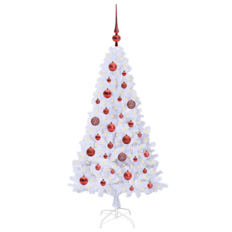 vidaXL Kunstkerstboom met 150 LED Wit 120 cm PVC en staal afbeelding3 - 1