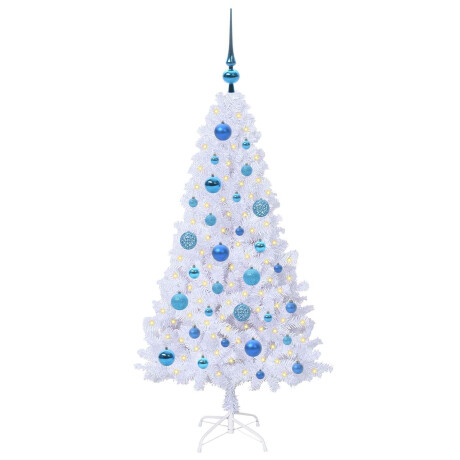 vidaXL Kunstkerstboom met 150 LED Wit 120 cm PVC en staal afbeelding3 - 1