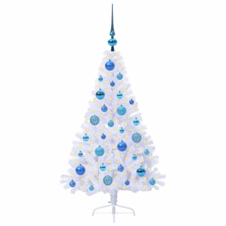 vidaXL Kunstkerstboom met 150 LED Wit 120 cm PVC en staal afbeelding3 - 1