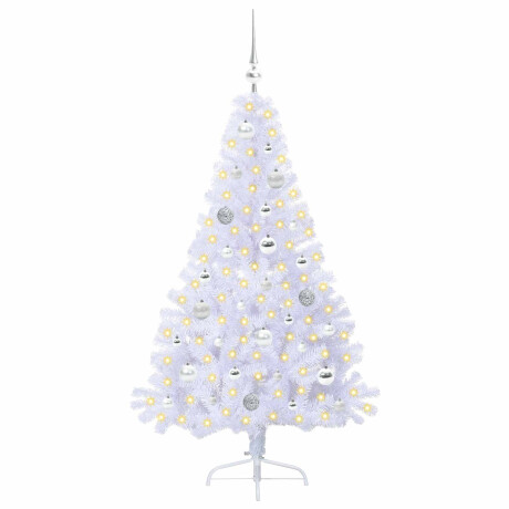 vidaXL Kunstkerstboom met 150 LED Wit 150 cm PVC en staal afbeelding3 - 1
