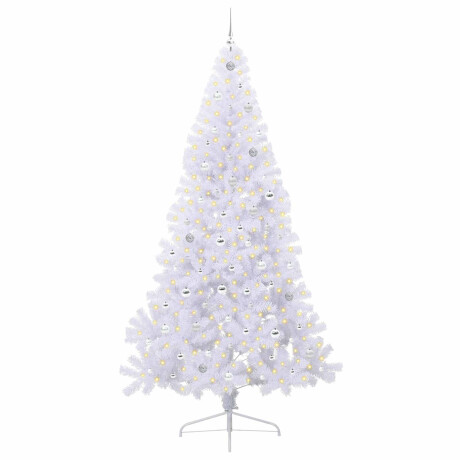 vidaXL Kunstkerstboom met 300 LED Wit 240 cm PVC en staal afbeelding3 - 1
