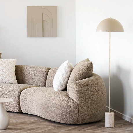 Cheryl vloerlamp marmer zand - Ø40 cm afbeelding3 - 1