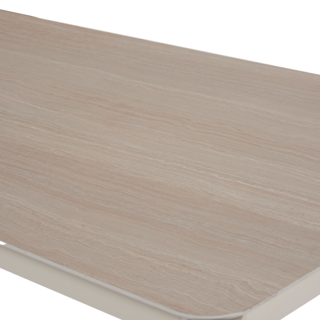 Joey aluminium tuintafel met stenen blad beige - 200 x 100 cm afbeelding3 - 1