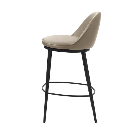 Lou barkruk kunstleer taupe - 68 cm afbeelding3 - 1