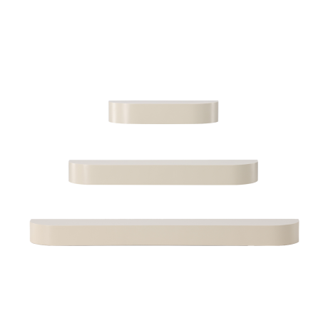 Sandy houten wandplanken beige - set van 3 afbeelding3 - 1