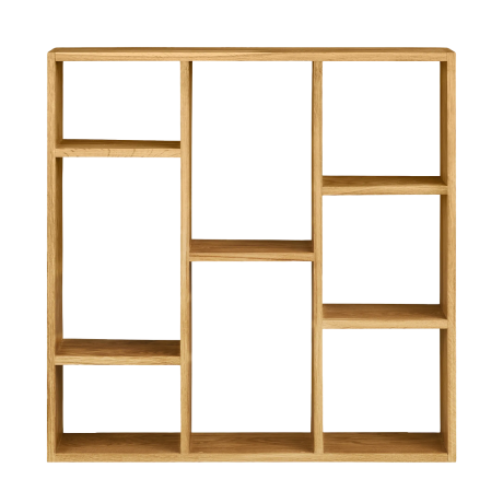 Abigail eikenhouten vierkante wandplank naturel - 70 x 70 xm afbeelding3 - 1