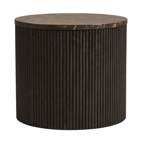 Babette ronde bijzettafel donkerbruin marmer - Ø 45 cm x 40 cm afbeelding3 - 1