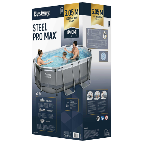 Best Way Bestway Zwembad Steel Pro Max bovengronds ovaal 305x200x84 cm afbeelding3 - 1