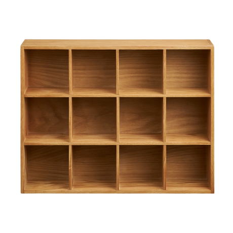 Boet eikenhouten wandplank - 12 vakken - 39 x 51 cm afbeelding3 - 1