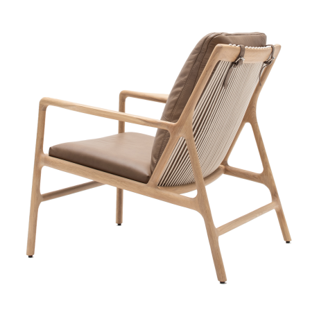 Dedo easy chair whitewash - dakar leather stone zitting afbeelding3 - 1
