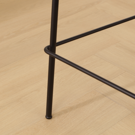 Jasmijn barkruk warm groen - zwart onderstel - 65 cm afbeelding3 - 1