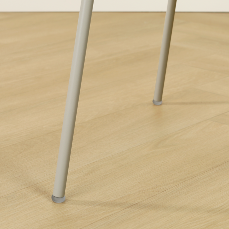 Jasmijn eetkamerstoel bouclé beige - grijsbeige onderstel afbeelding3 - 1