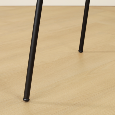 Jasmijn eetkamerstoel warm oker - zwart onderstel afbeelding3 - 1