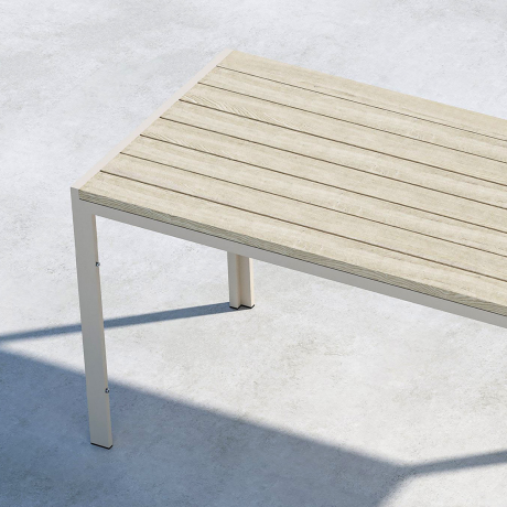Joas polywood tuin eettafel beige - 140 x 90 cm afbeelding3 - 1