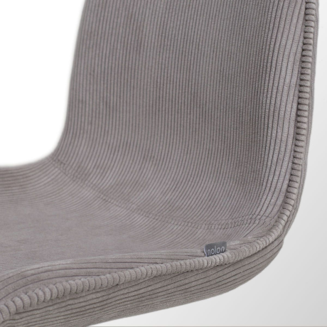 Nino-Fé barkruk rib warm grijs - zwart onderstel - 65 cm afbeelding3 - 1