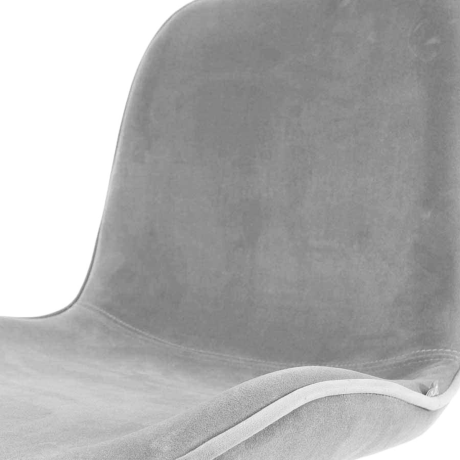 Nino-Fé barkruk velvet grijs - zwart onderstel - 65 cm afbeelding3 - 1