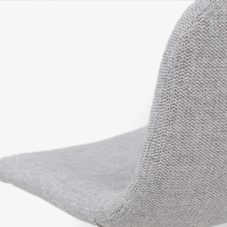 Nino-Mats barkruk lichtgrijs - zwart onderstel - 75 cm afbeelding3 - 1