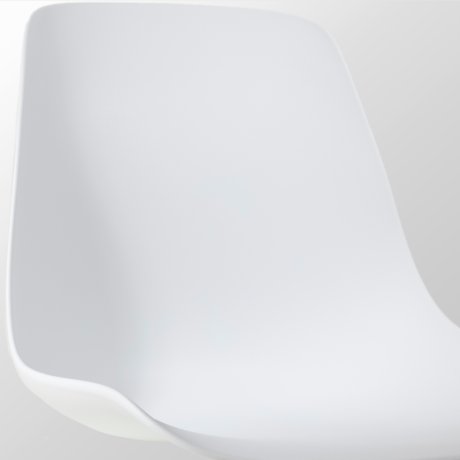 Nino-Pip barkruk wit - zwart onderstel - 75 cm afbeelding3 - 1