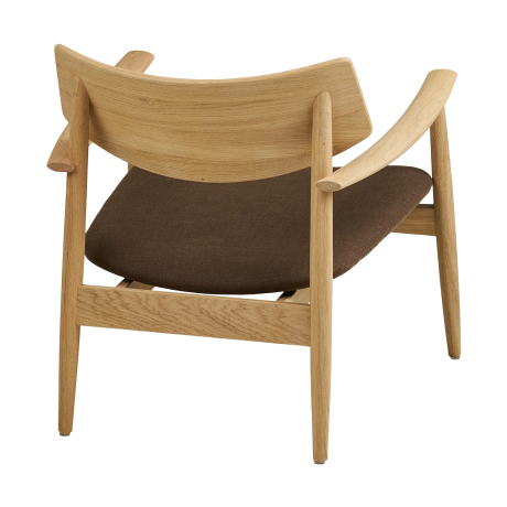 Otto eikenhouten fauteuil met bruin zitkussen - naturel afbeelding3 - 1