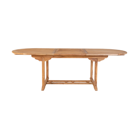Seff teakhouten uitschuifbare tuin tafel naturel - 180 tot 240 x 90 cm afbeelding3 - 1