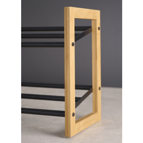 Sten houten schoenenrek bamboe - 65.5 x 23 cm afbeelding3 - 1