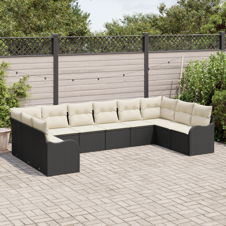 vidaXL Tuin Sofa Set Zwart 344 x 177,5 x 85 cm poly rattan afbeelding3 - 1