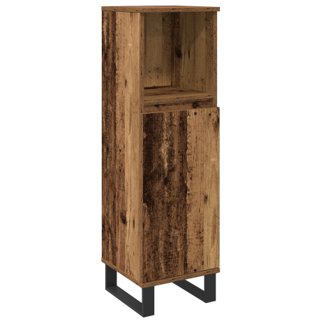 vidaXL Badkamermeubelset met plank met opslag 3 pcs Bruin Bewerkt hout afbeelding3 - 1