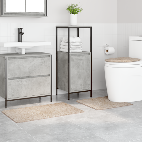 vidaXL 3-delige Badmattenset anti-slip polypropeen crèmekleurig afbeelding3 - 1
