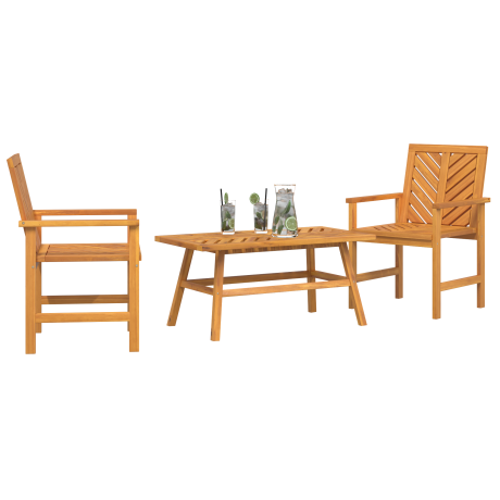 vidaXL 3-delige Tuin Lounge Set van Massief Acacia Hout afbeelding3 - 1
